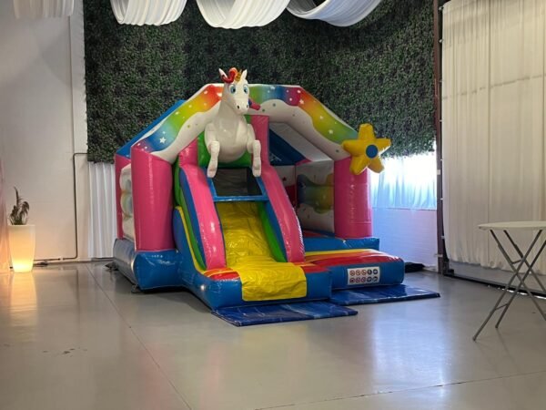 Springkussen: Unicorn met Glijbaan (5.0m x 4.0m x 3.3m) - Afbeelding 9